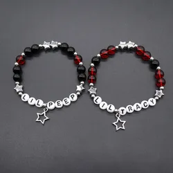 Lil Peep Lil  Tracy Best friend matching bead handmade bracelet, gift creativity, etiquette, BFF, cute jewelry gift for her