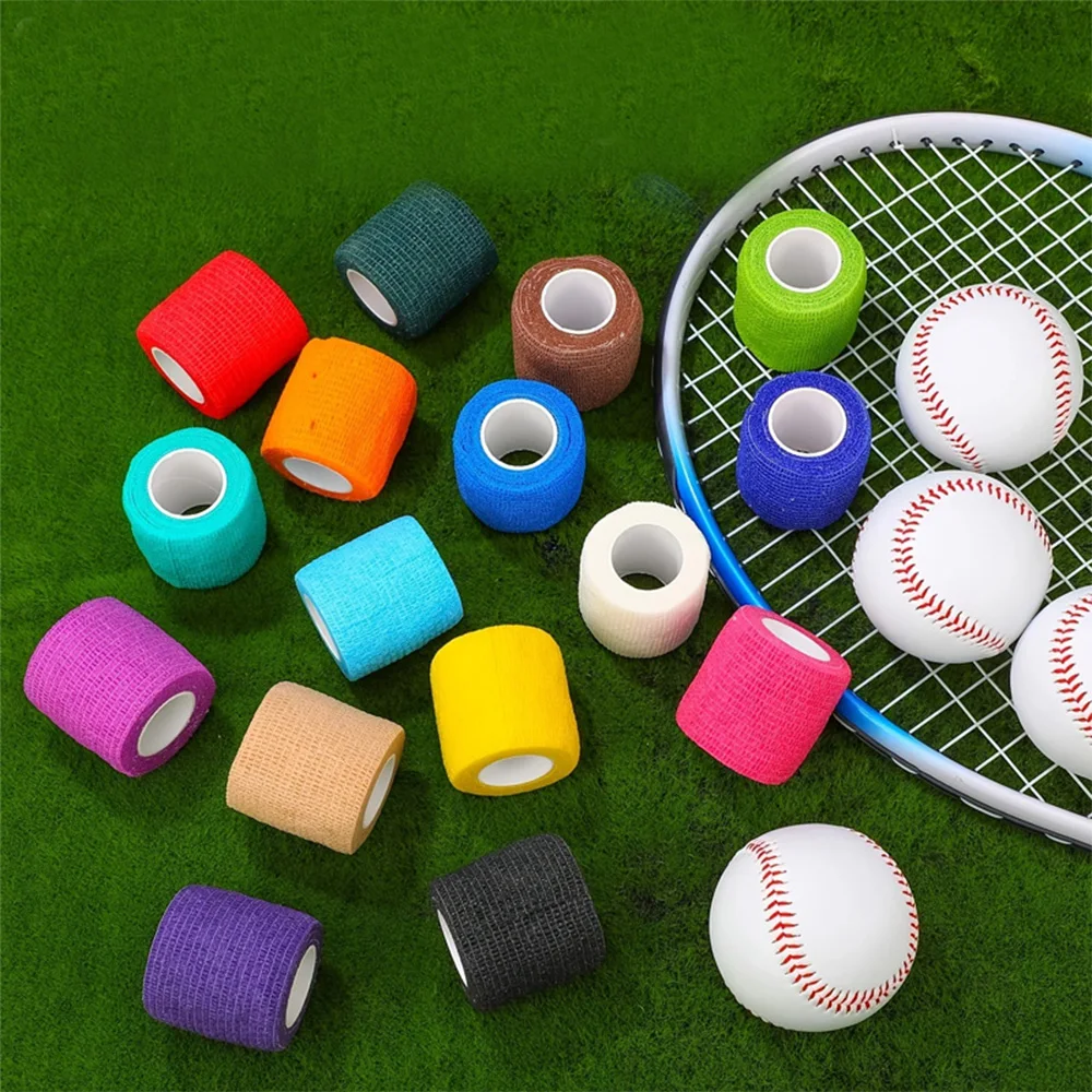 

6/24 Roll Cohesive Bandage Wrap for Sport & Athletic, Breathable Vet Wrap for Wounds,5cmX4.5ms Self Adhesive Bandage Wrap,