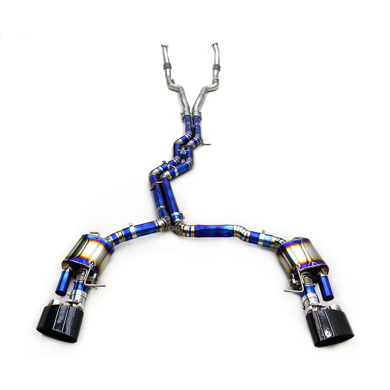 

Exhaust Pipe System For Audi RS6/RS7 C8 4.0T 2019-2024SUS304 Front Pipes Titanium Exhaust Pipe With Valve Control