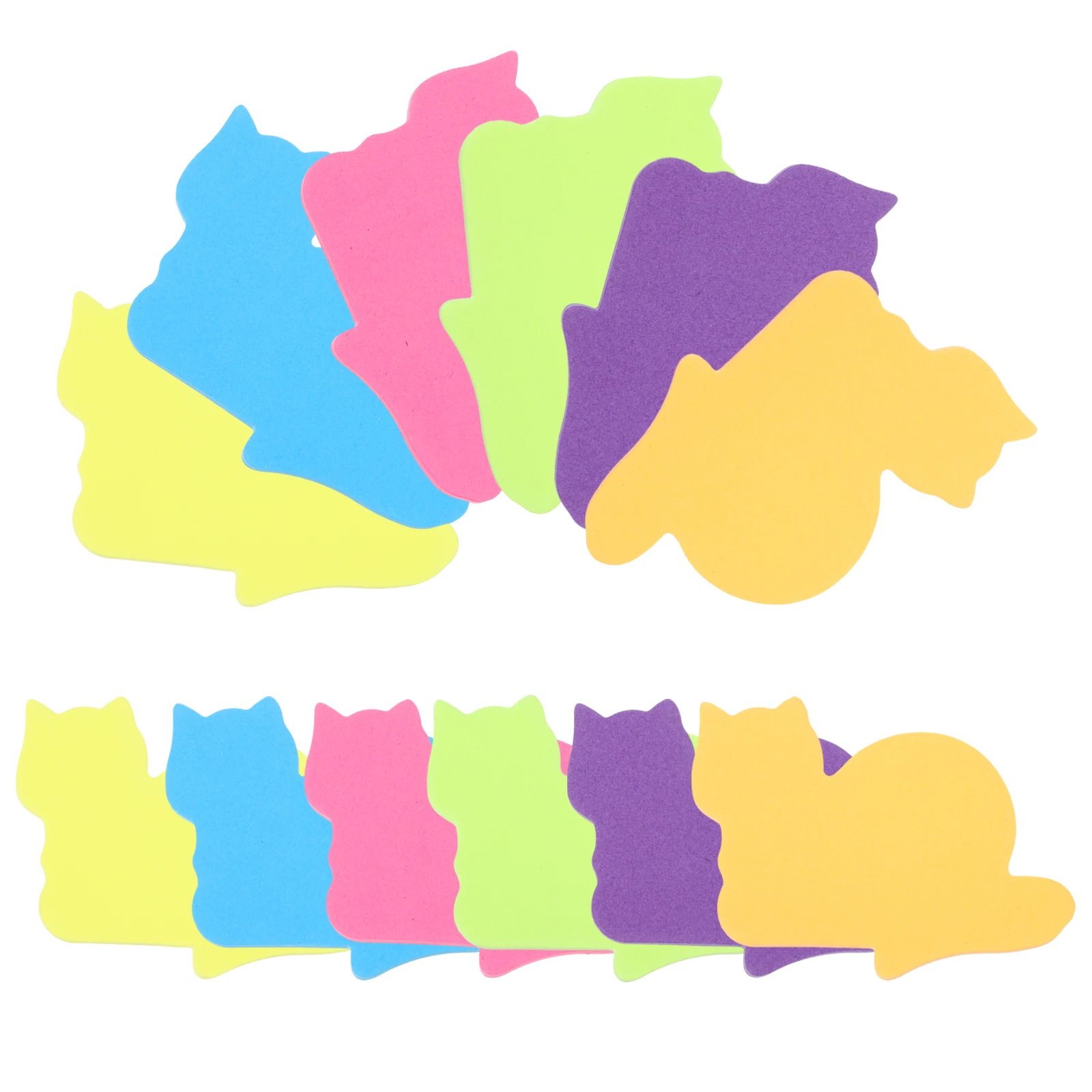 12 قطعة من لوحة مذكرة لاصقة محمولة كرتونية لمجلة المدرسة والمكتب وقائمة المهام وملصقات الملاحظات الورقية للتذكير #5