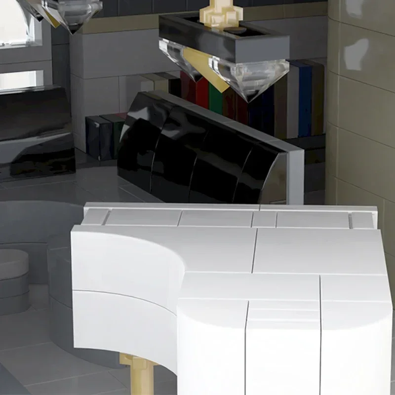 Moc Building Block The Embassy Building Model Technology Brick DIY Assembly  City Street View Toy Holiday Gift