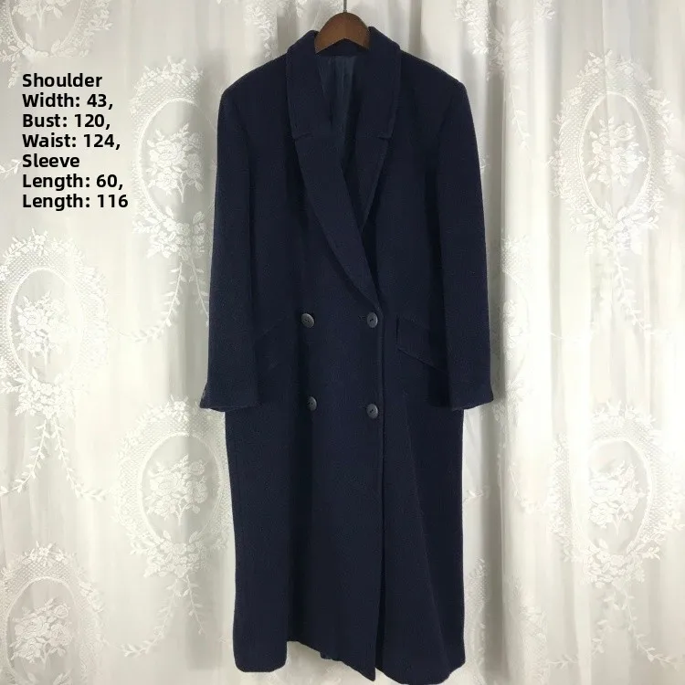 

Винтажное японское шерстяное пальто Ele Casual: Длинное женское пальто для осени и зимы, модное для молодых женщин