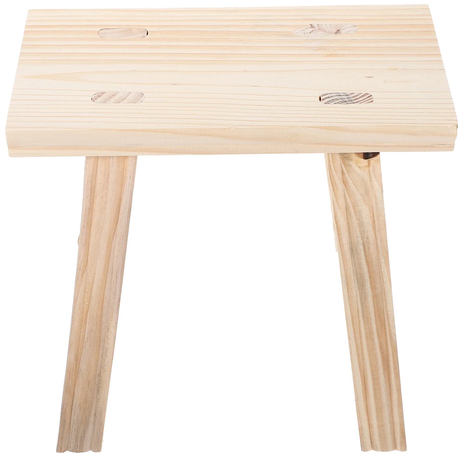 Petit tabouret en bois pour chaussures, coussretours de pied solide, brut, non peint, 27x15x26, mini