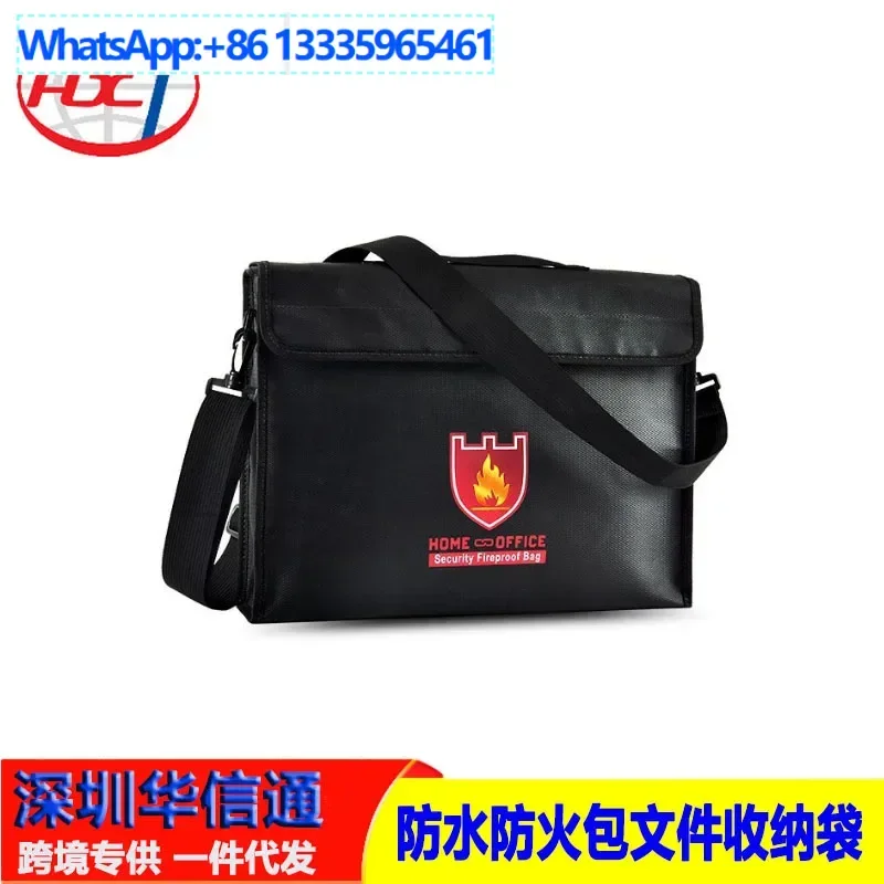 

2Pcs v lithium battery explosion-proof bag flame retardant storage fire safety bag oversized 380 * 290 * 75MM messenger bag