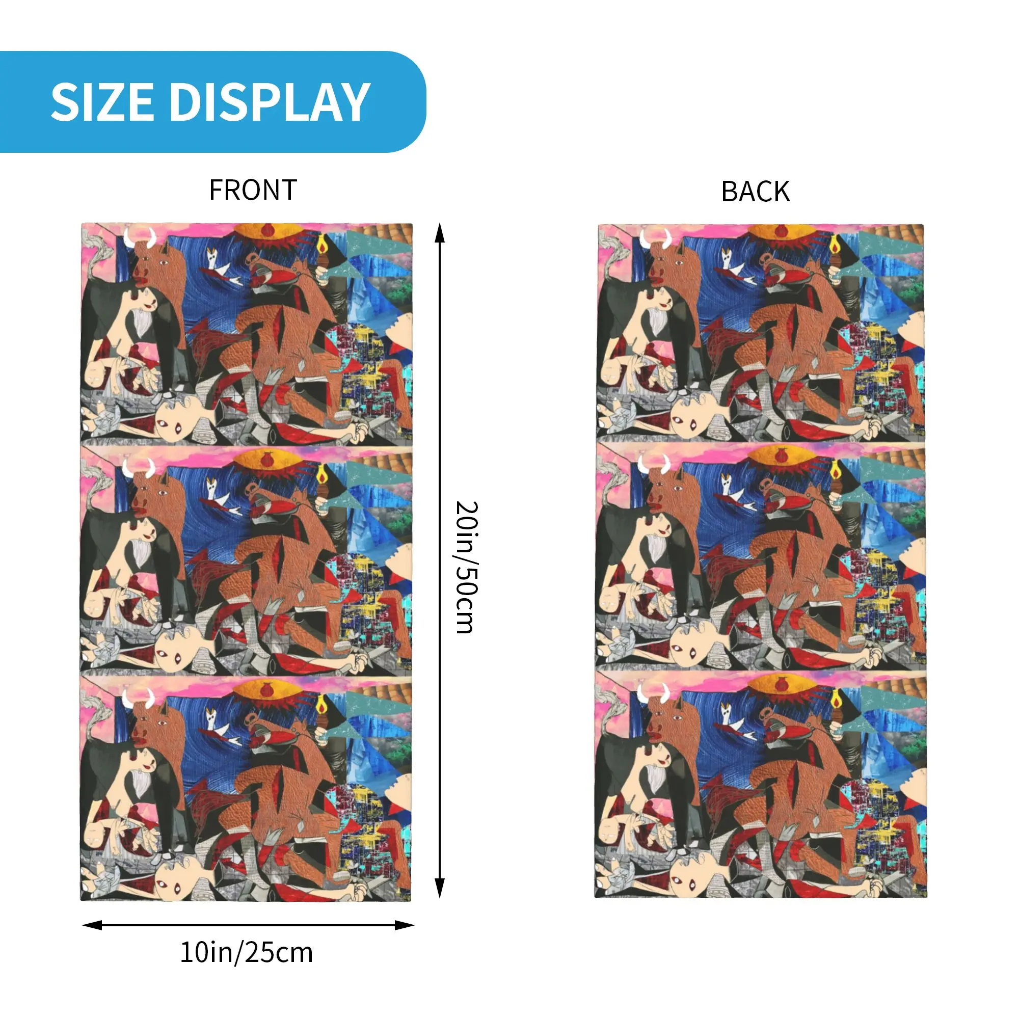 Pablo Picasso Guernica in color Bandana Neck Gaiter Printed Wrap Mask Scarf Headband Riding for Men Women Adult Winter