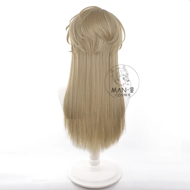Wolf Tail Layered Cut Cosplay Wig for Code: Yuan Ling Tong, Linen Brown Hair with Simulation Scalp, Halloween Gift
