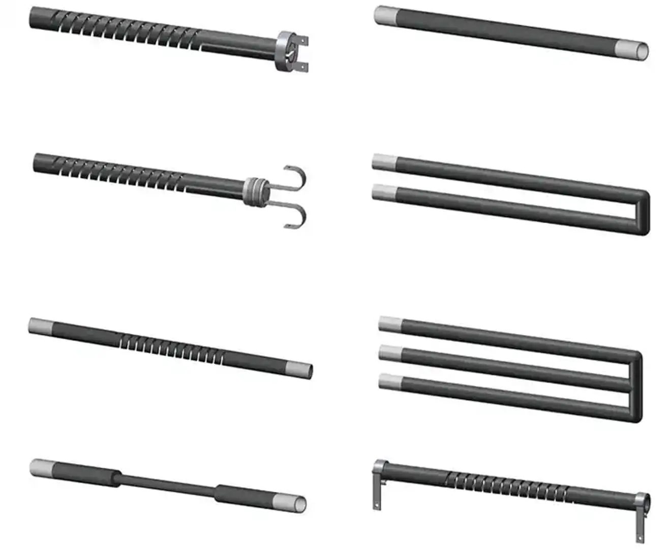 High-Strength SIC TECH Brand Silicone Rod Heating Element (Air Heater) 99% SiC Content 110V-480V 600-1625 Working Temp 1 Year