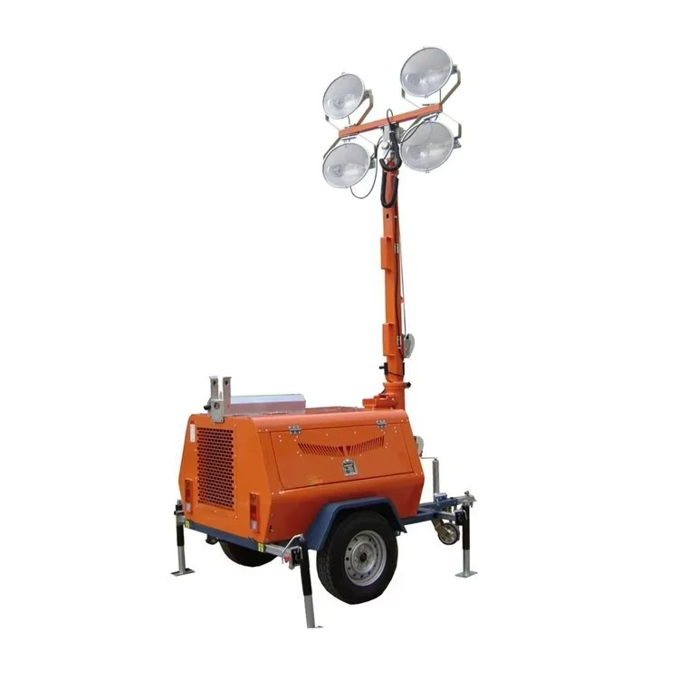 Generator Light Tower Trailer Towing Design Complete Stabilizer Legs  Waterproof Highway Engineering Generator Light Tower