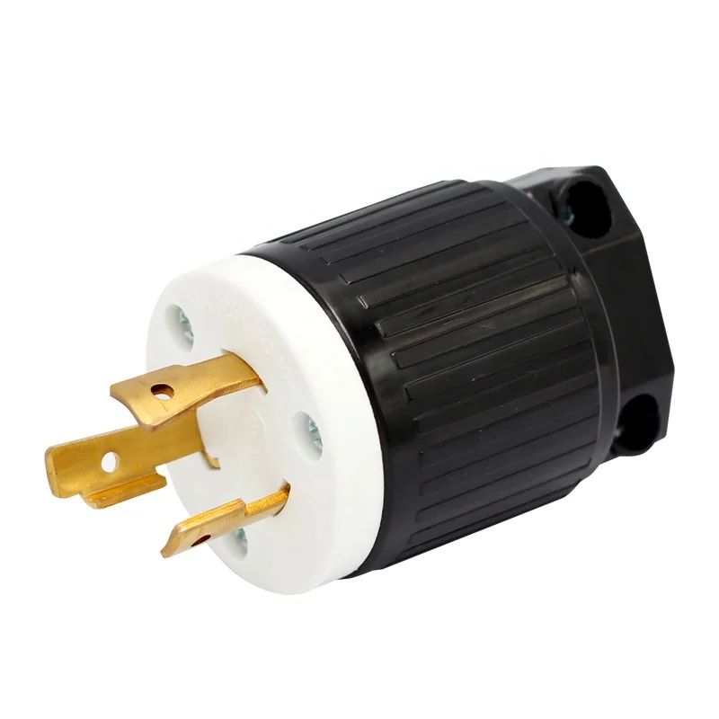 20A 125V NEMA L5-20P 2 Pole 3 Wire Generator Plug Twist Lock Male Plug Replacement Male Plug