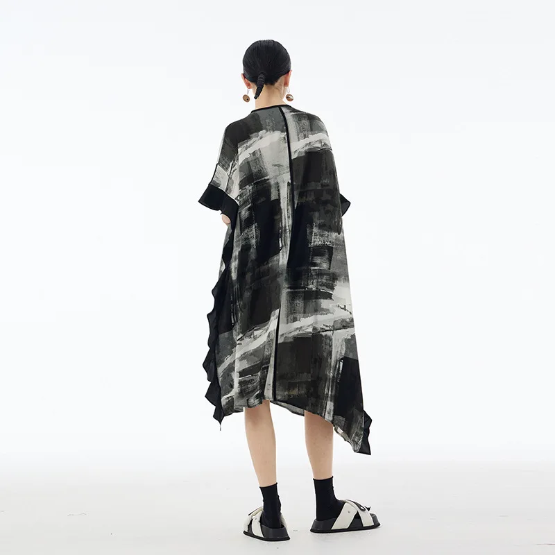 Tannt Vrouwen Jurk Mouwloze Kleur Bijpassende Afdrukken Jurken Voor Vrouwen 2023 Nieuwe Zomer Mode Lange Losse Shirt Jurken