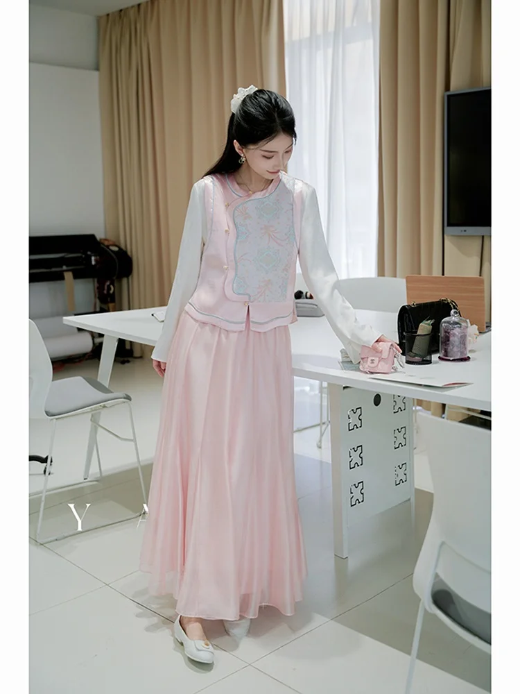 

New Chinese Style round Neck Jacket Women's Outerwear Yang GZ Fuzelorich Longevity Dan Feng Bao Xiang Pattern Hanfu Top
