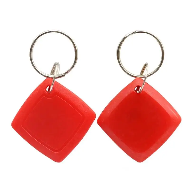 125KHz T5577 EM4305 Keyfobs Rewritable Tag 5200 Proximity Copy Access Blank Card ID Token Ring RFID Cloner Keychain 100Pcs