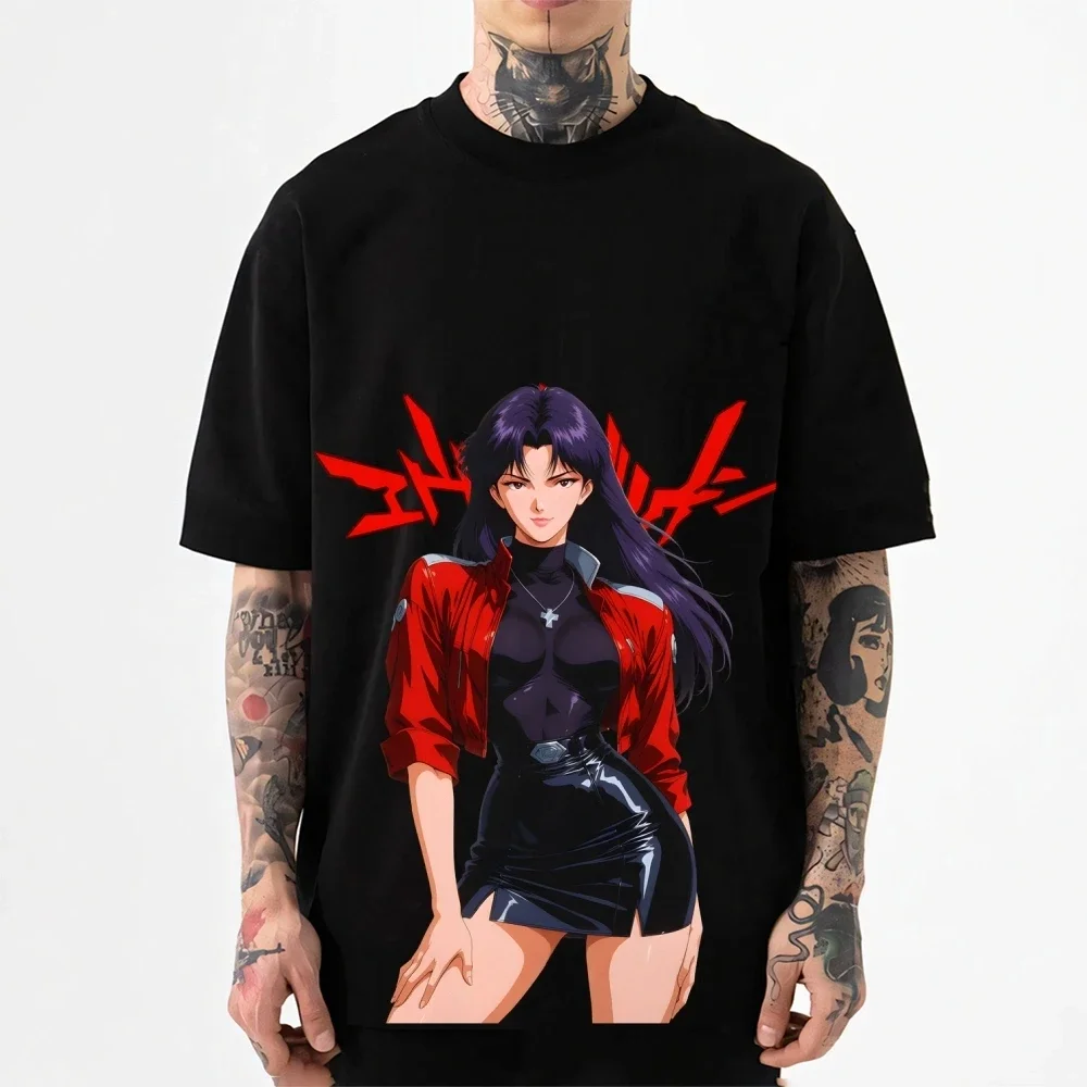 2026 Evangelion Misato Katsuragi Japanese Style Classic Tee High-quality Streetwear T-Shirt Suitable for Both Men Women Summer