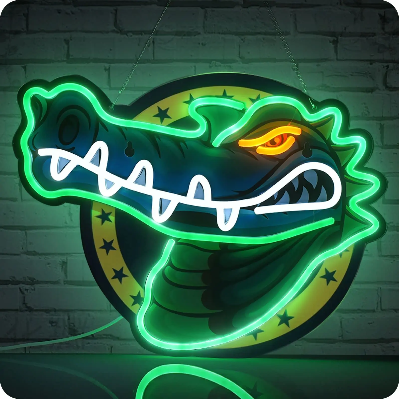 

Alligator Neon Signs Crocodile LED Light Sign for Wall Decor USB Neon Light Sign Bar Pub Store Club Garage Bedroom Home Artwork