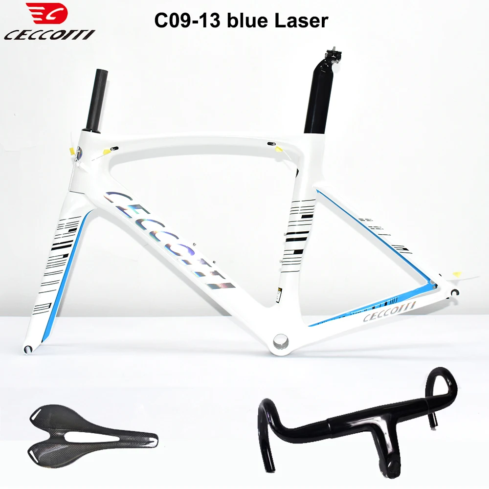 Ceccotti Rim Brake Road Bike Frame, BB86 thread Bicycle Frameset, Fit 700C wheels and Max tires 28mm Carbon Frame