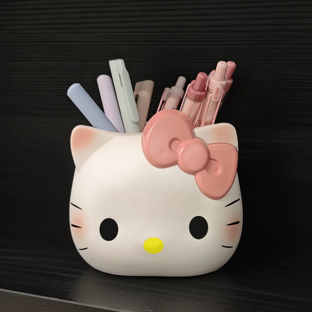 

Sanrio Hello Kitty Creative Office Desktop Organizer Cute Multi Functional Pen Holder Cosmetic Storage Box Y2K Aesthetic Gifts