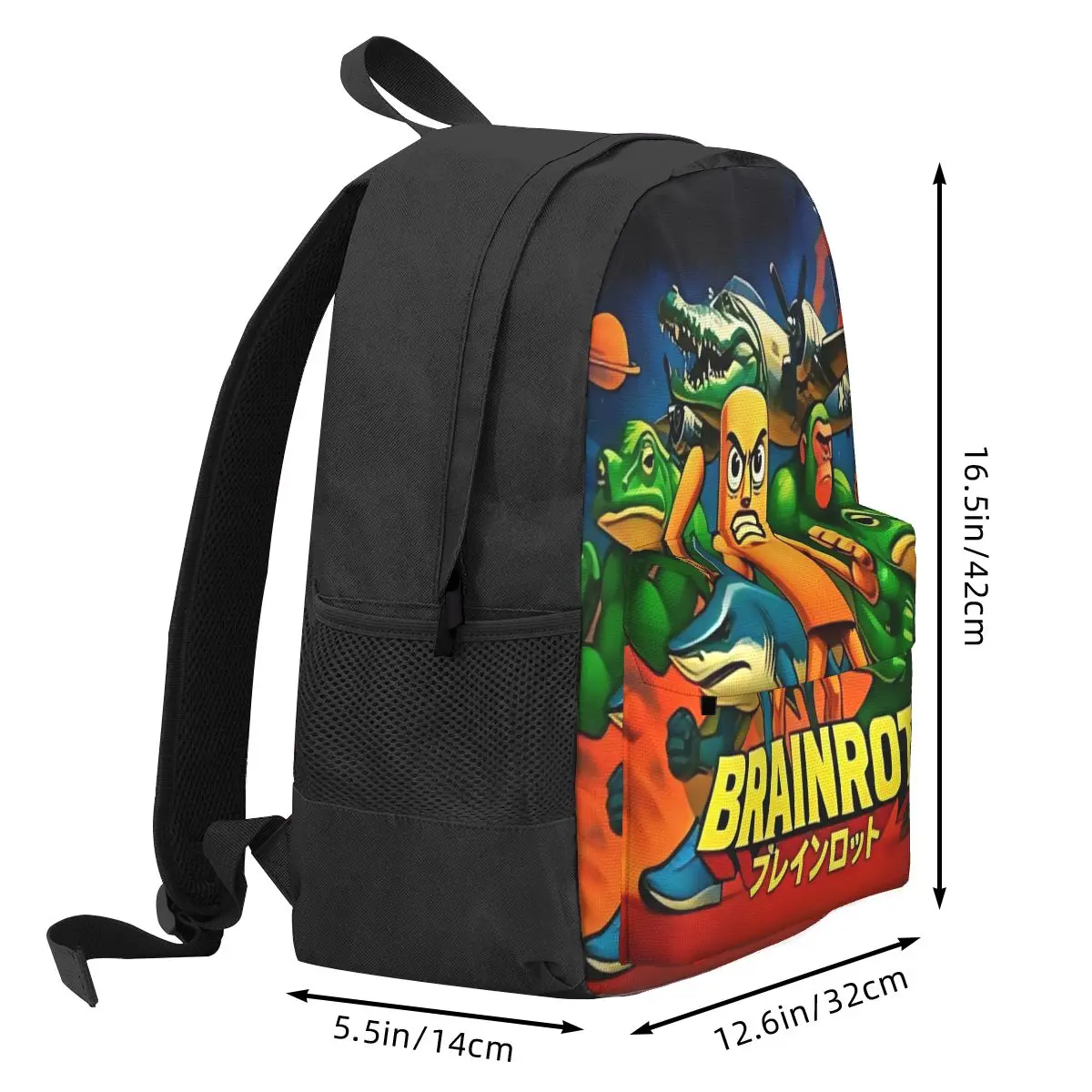 Italian Brainrot Meme Funny Kids  Backpack Mochila Trend Student School Bag Computer Mochila Kids Large Capacity Travel Rucksack