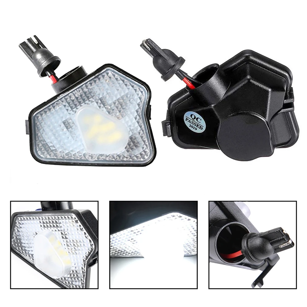 2Pcs LED Under Side Mirror Puddle Lights for Mercedes-Benz A B C E CLS CLA GLA Class W219 W117 W209 W156 X204 X253 W176