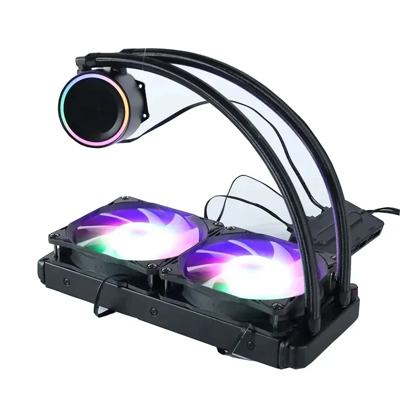 

Drop shipping 240-360 mm Cooling Fan Cpu Water Cooler Liquid Rgb Argb Pwm Fans Water Pump Cooler For Game Pc