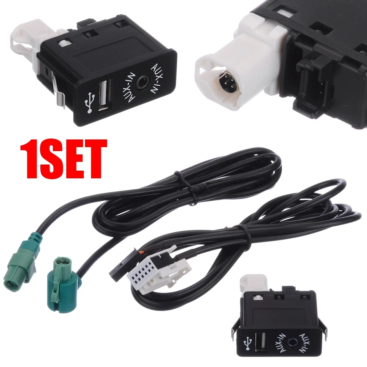 Super Sale Car Bluetooth Music Adapter Audio USB Harness AUX USB Socket Switch Cable Kit For-BMW E60 E61 E63 E64 E87 E90 E70 F25 - view 3