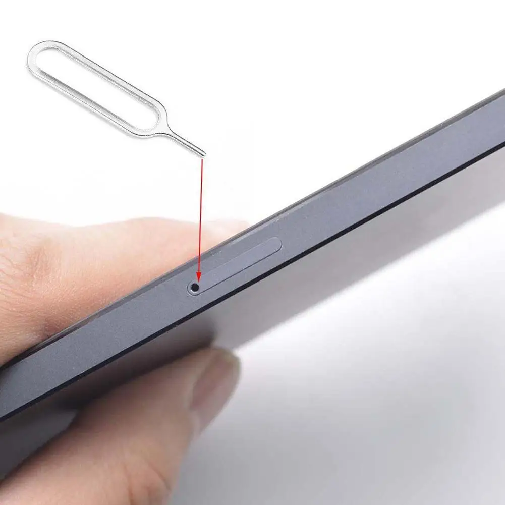 10pcs/Lot Sim Card Tray Removal Eject Pin Key Tool Stainless Steel Needle Compatible with All Cell phone