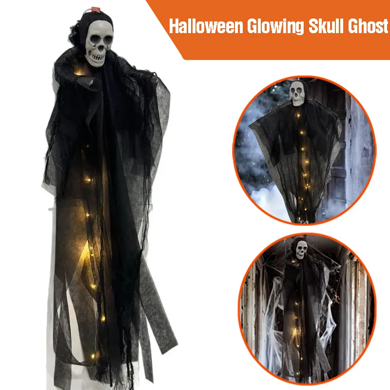 

Hanging Ghost Outdoor Halloween Decorations 24X35INCH Hanging for Halloween Haunted House Props Party Supplies Yard Indoor Decor