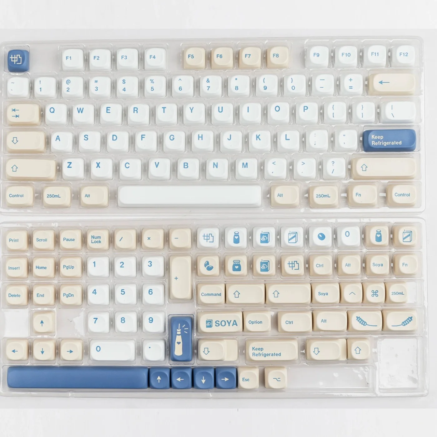 GMK Soy Milk Keycaps MOA Height PBT Sublimation 68/75/84/87/98/104 Non-mechanical Keyboard