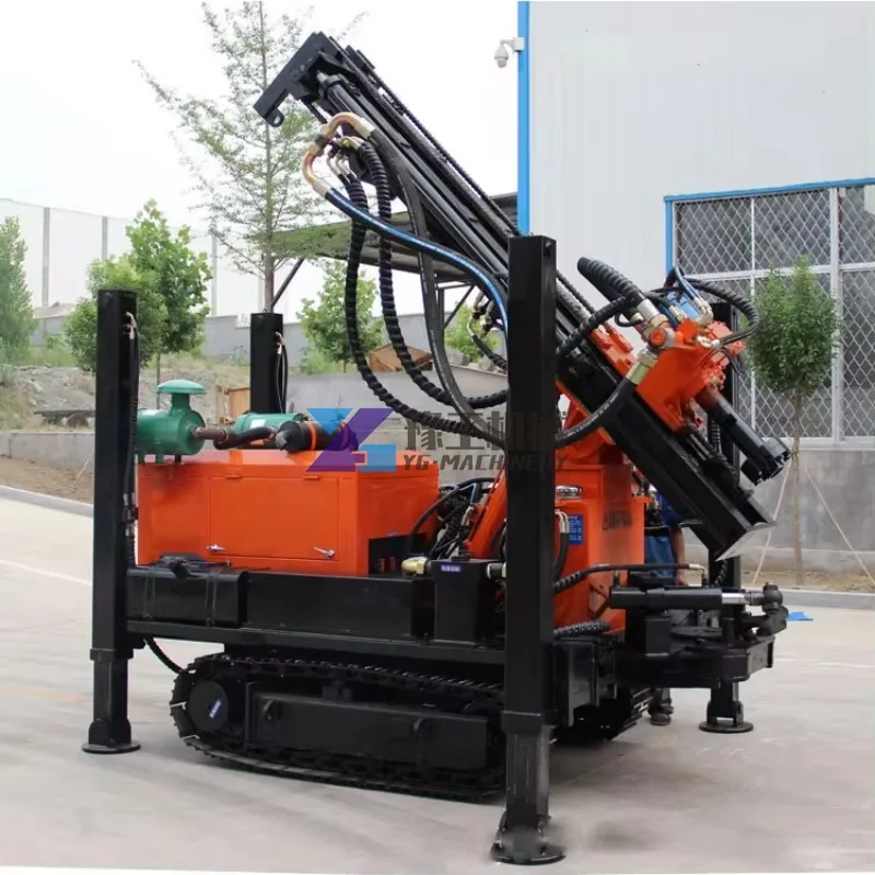 180 Meters Portable Hard Rock  Borehole  Well  DTH Crawler Underground Water Drill Rig