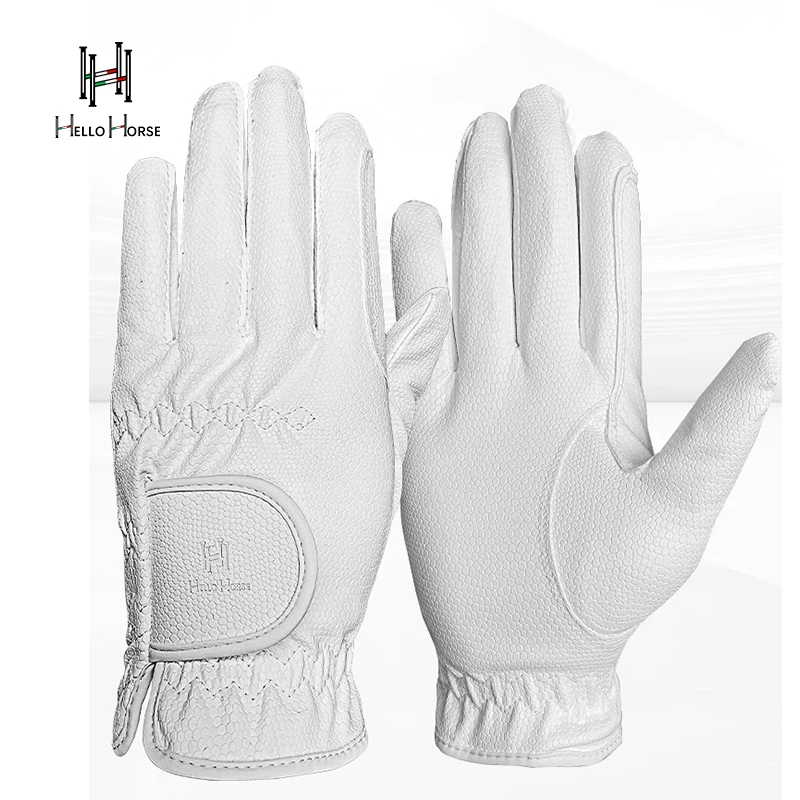 헬로 호스 승마 장갑 겨울용 플리스 안감 승마 장갑 심플 PU 플리스 안감 장갑 승마 장갑
