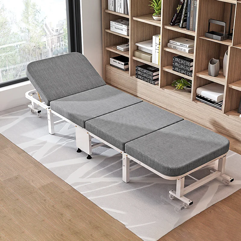 

Modern Style Office Folding Bed with Metal Mattress Convenient for Midday Nap for School Use