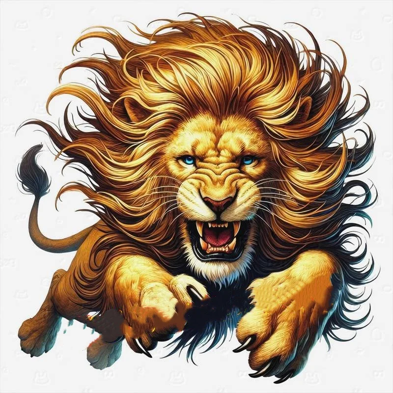 Lion stickers, internet famous, popular car body stickers, domineering lion self-adhesive stickers