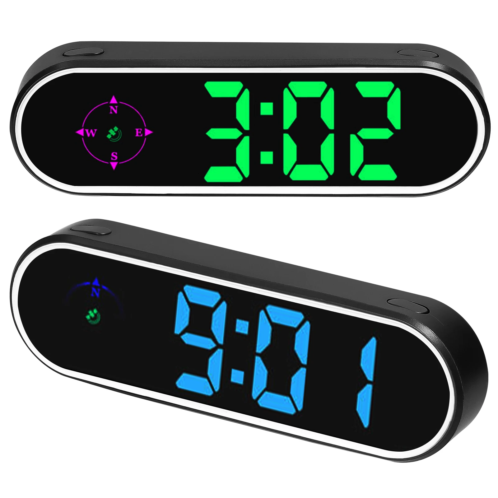 Car Headup Display GPS Digital Speedometer w/ Colorful LED Display Clock & Compass Function Overspeed Alarm for Car Truck