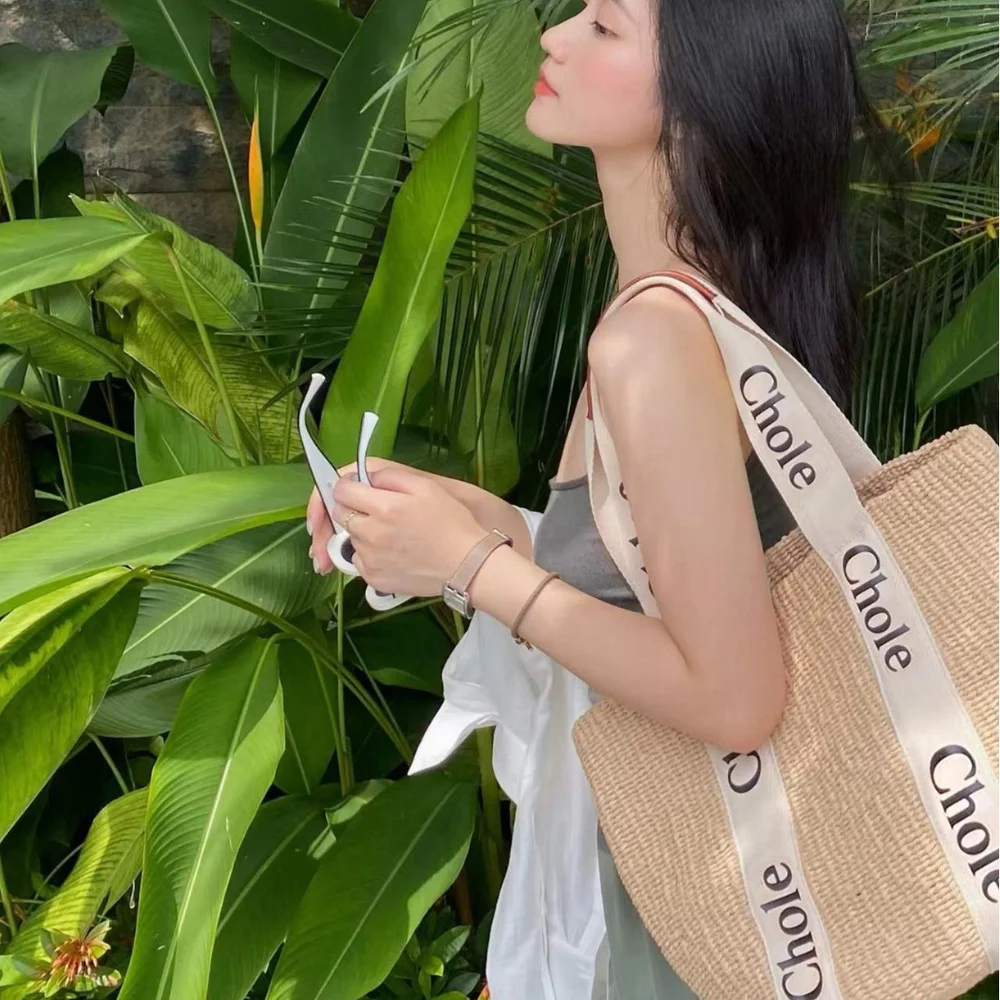 シーサイド織バッグ草織バッグレディース野菜バスケットバッグビーチバッグ休暇レディースバッグ新しいファッショナブルなインスタグラムスタイ