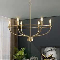 Living Room Iron Retro LED Ceiling Chandelier Pendant lamp Modern Dining Room Industry Decor Light Ring ight Home DecorFixtures
