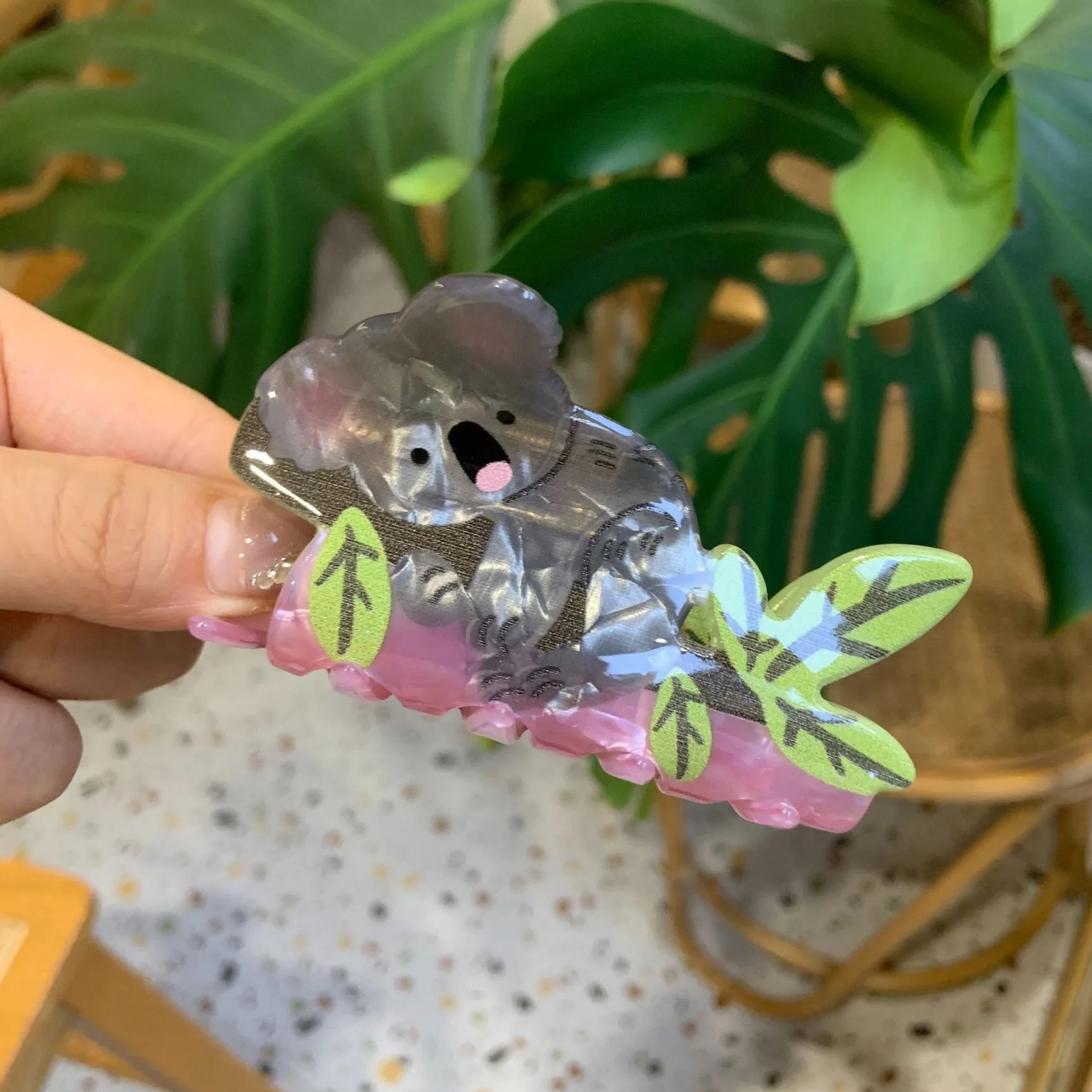 New Cartoon Hair Claw Clips: Animal Sea Turtle, Raccoon, Koala, Ocean Waves Marine Hair Accessories, Shark Clips. view 5