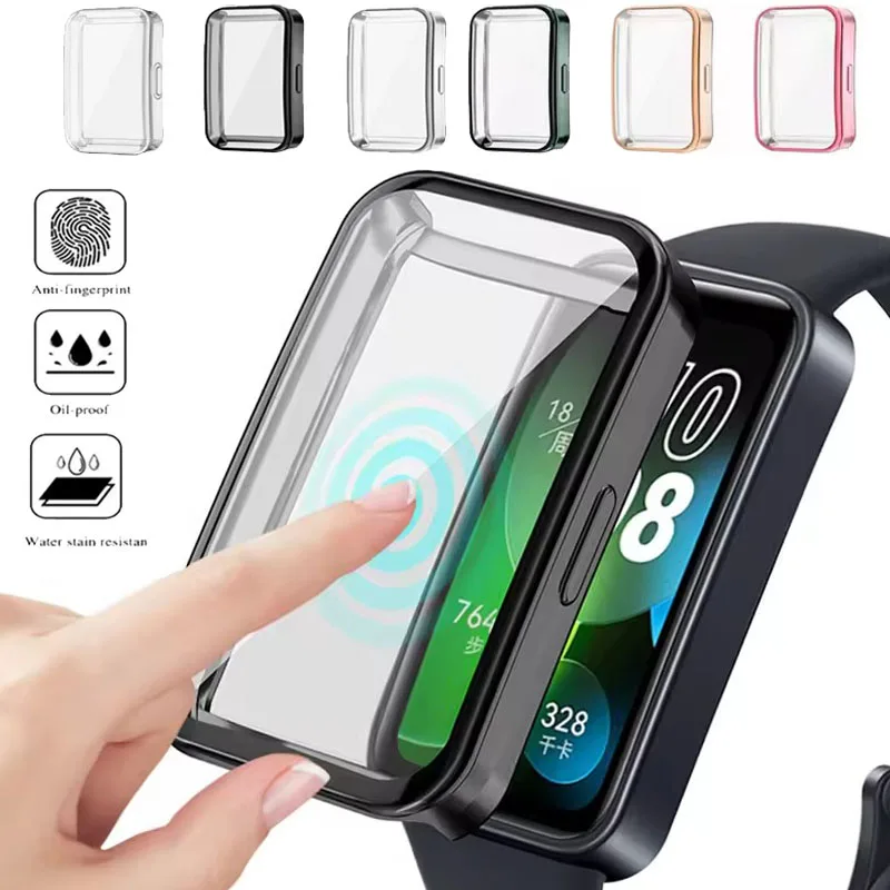 Cinturino in silicone Ocean + custodia protettiva in TPU per Huawei Band 9 Accessori cinturino di ricambio per braccialetto Huawei Band 8