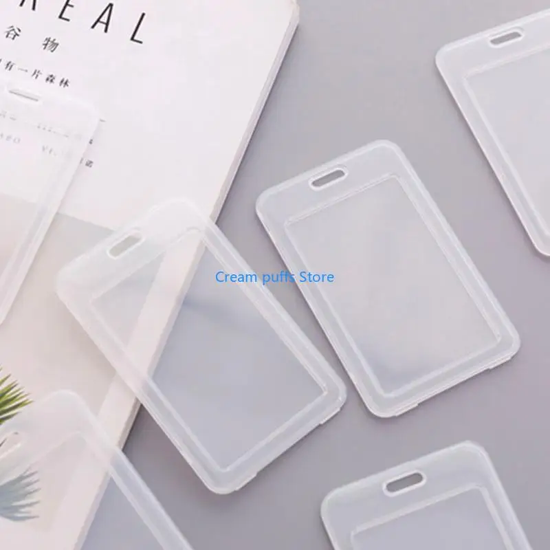 50LE Transparent Card Cover Women Men Student Bus Cards Holder for Case Business Credit Cards Sleeve Protect