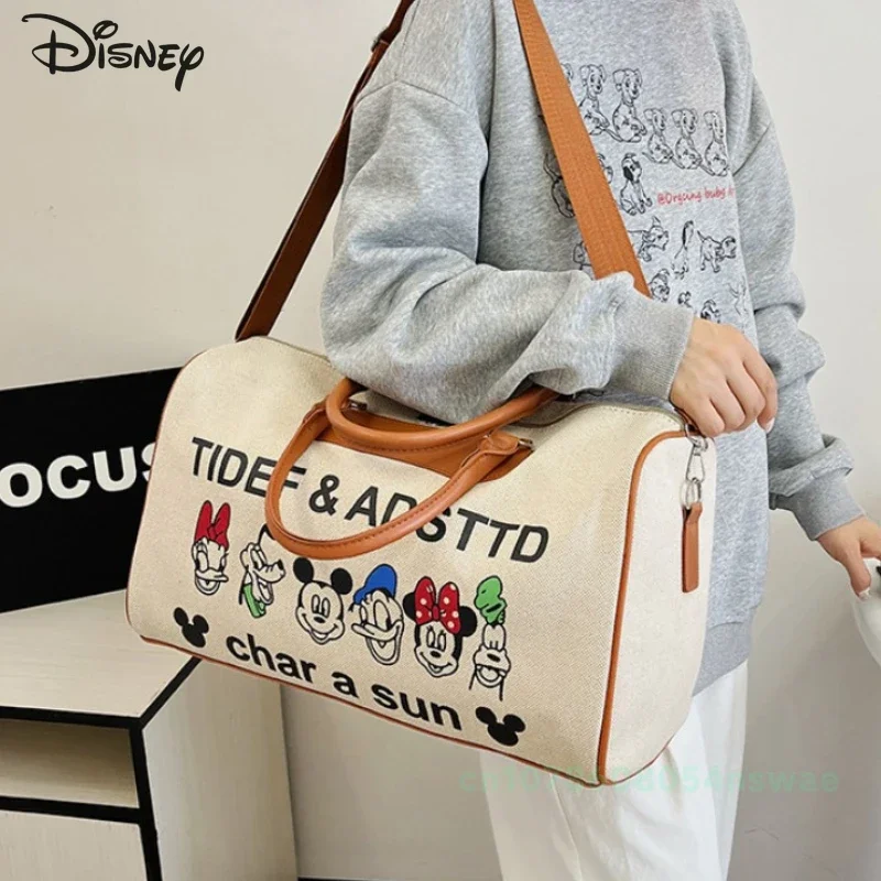 Disney-Sac à couches de dessin animé portable pour bébé, sac à main multifonctionnel, grande capacité, haute qualité, mode, nouveau