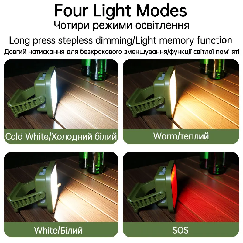 Imagem -03 - Moslighting-lâmpada de Acampamento Portátil Solar ao ar Livre Lanterna Usb Recarregável Iluminação Magnética do Trabalho Jogo do Presente 80w