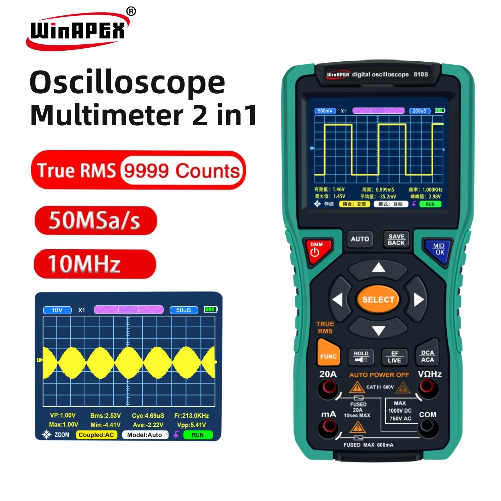 winapex-10mhz-oscilloscope-numerique-9999-points-multimetre-50msa-s-taux-d'echantillonnage-batterie-au-lithium-oscilloscope-stockage-de-forme-d'onde