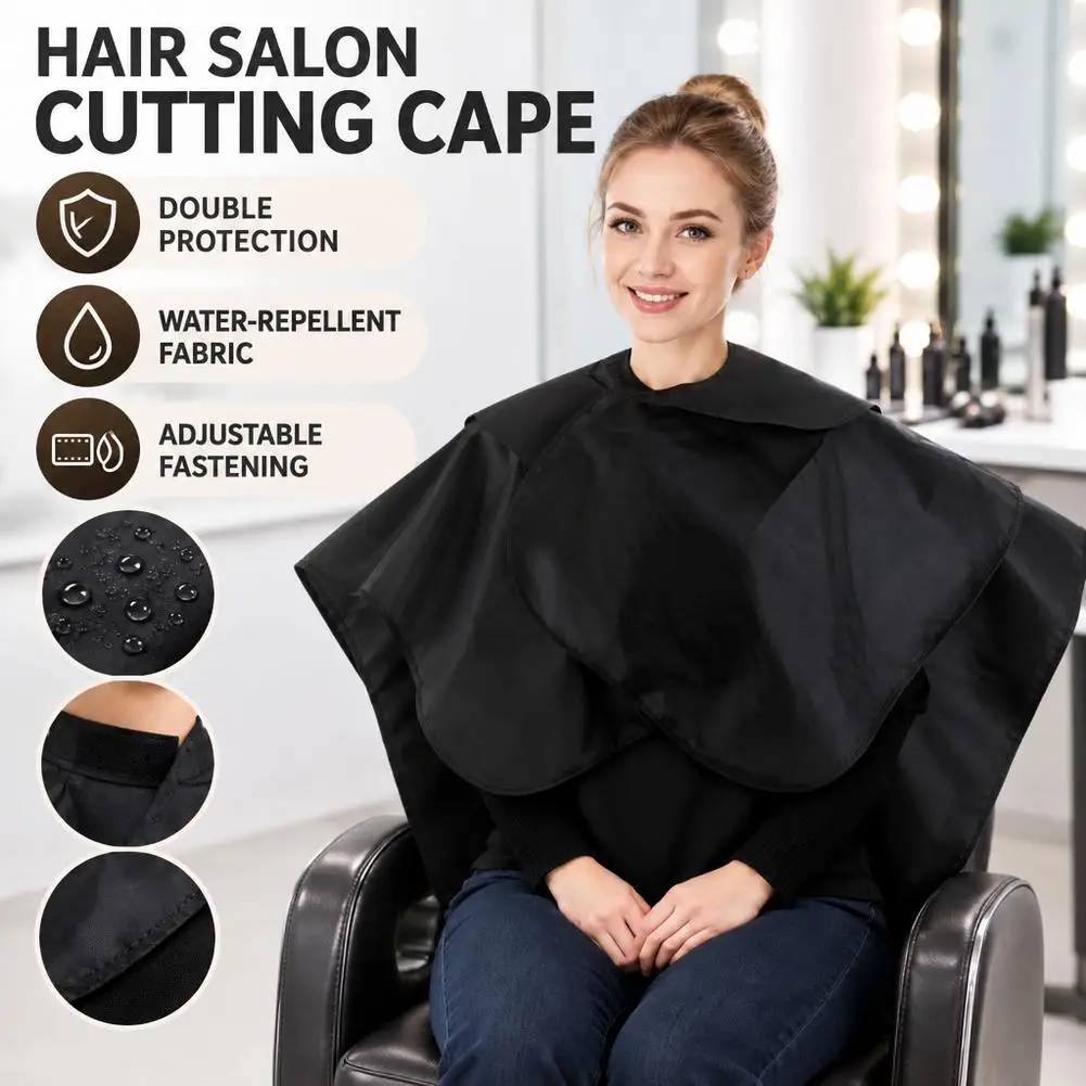 Professional Waterproof Hair Cutting Cape Adjustable Salon Barber Hairdressing Dyeing Apron Shield Wrap Accessories