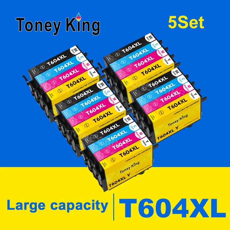 

Toney King NEW T604 Compatible Ink Cartridge For EPSON 604 T604XL 604XL Expression Premium XP4200 XP4205 Wrokforce WF2930 WF2950