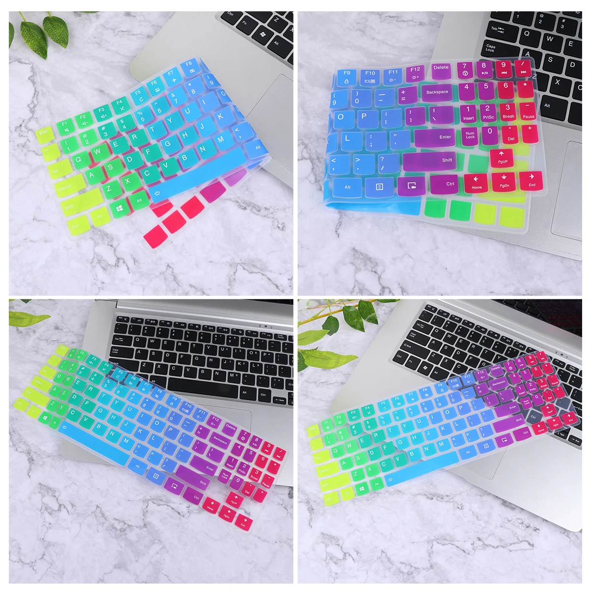 1pcs 15.6 Inches Silicone Keyboard Cover Dustproof Waterproof For Laptop R720 Rainbow Thin Breathable Anti-Splash Keyboard Film