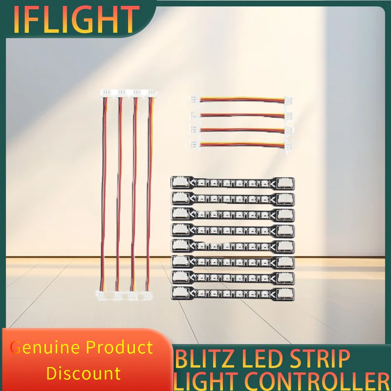 

IFlight BLITZ LED Control Module 5V 16.5x11x3mm 0.5g / Tiny LED Strip Set for RC FPV Drone