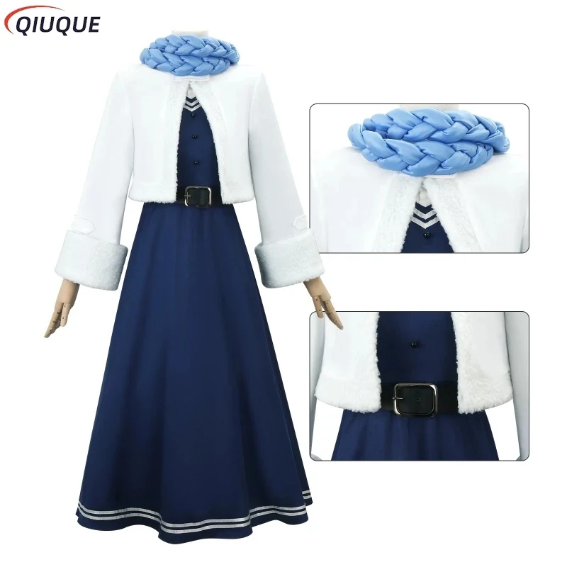 

OPFrieren at the Funeral Fern Cosplay Costume Wig Women Dress Uniform Scarf Halloween Carnival Party Stage Anime Role Pla 8f5d][
