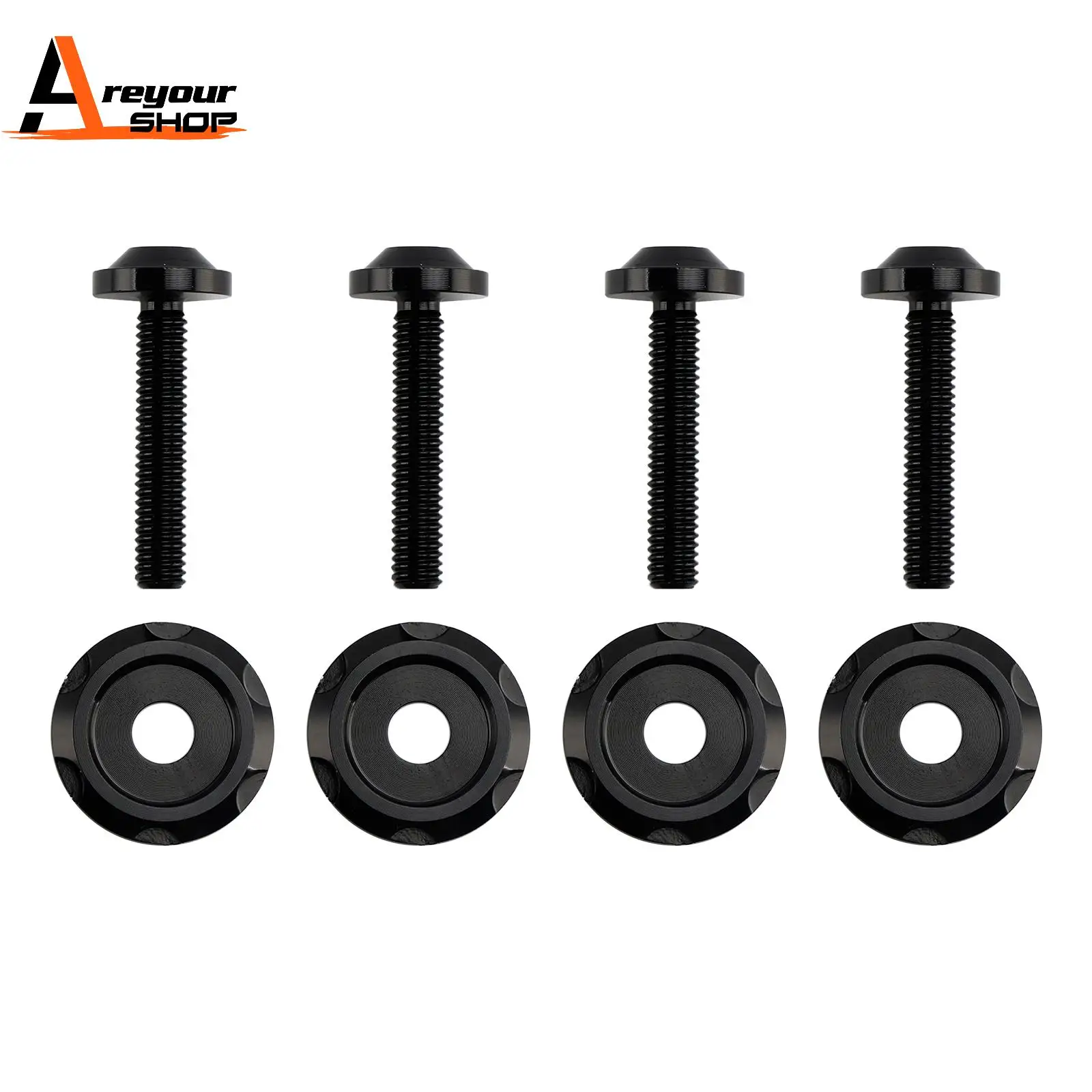 

Areyourshop 4x ALU Black Decorative Windshield Screws for Road Glide FLTR FLTRX 2015 2016 2017 2018 2019 2020-2023