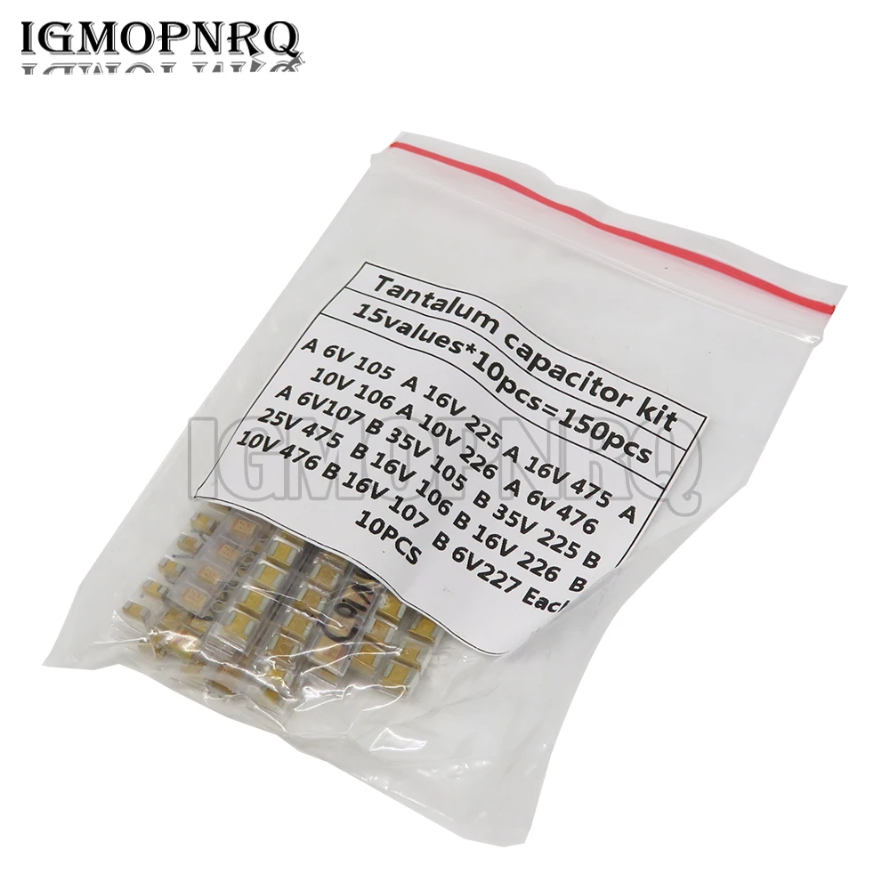 

15Values SMD Tantalum capacitor assortment kit 1uf-220uf A/B Case Tantalum capacitor set 1UF 2.2UF 4.7UF 10UF 47UF capacitors