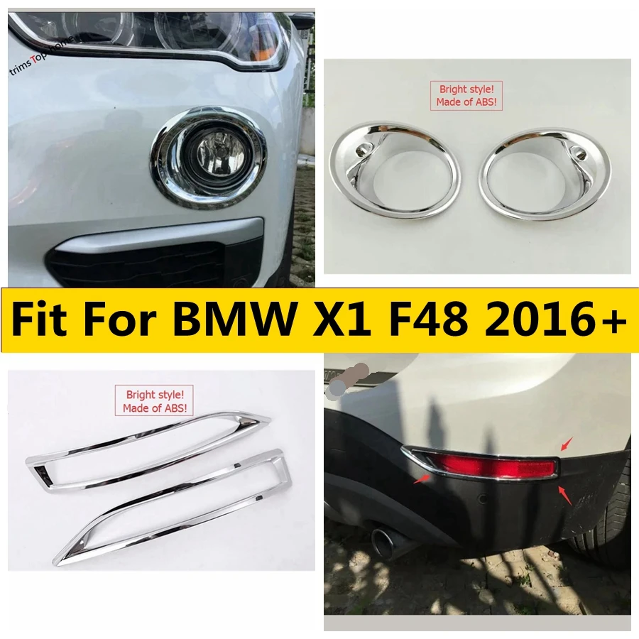 

Fog Light Lamp Eyelid Decoration Cover Trim Strips StickersBumper Molding Guard Fit For BMW X1 F48 2016 - 2019 Car Accessories