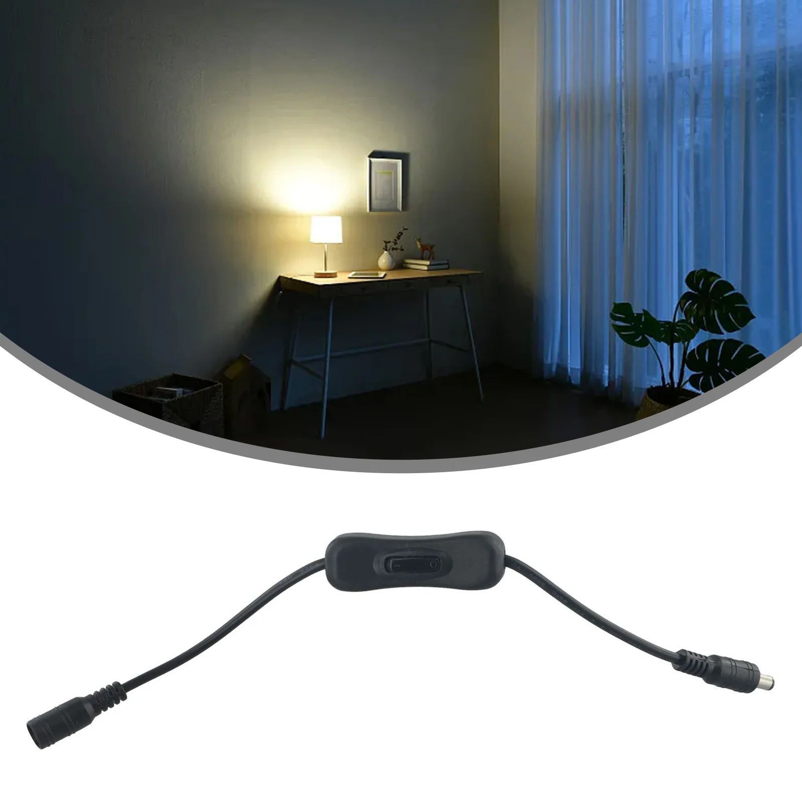 Встроенный кулисный переключатель включения/выключения с кабелем питания «мама-папа» 5,5x2,1 мм, переключатель постоянного тока для светодиодной ленты, аксессуары для электроинструментов