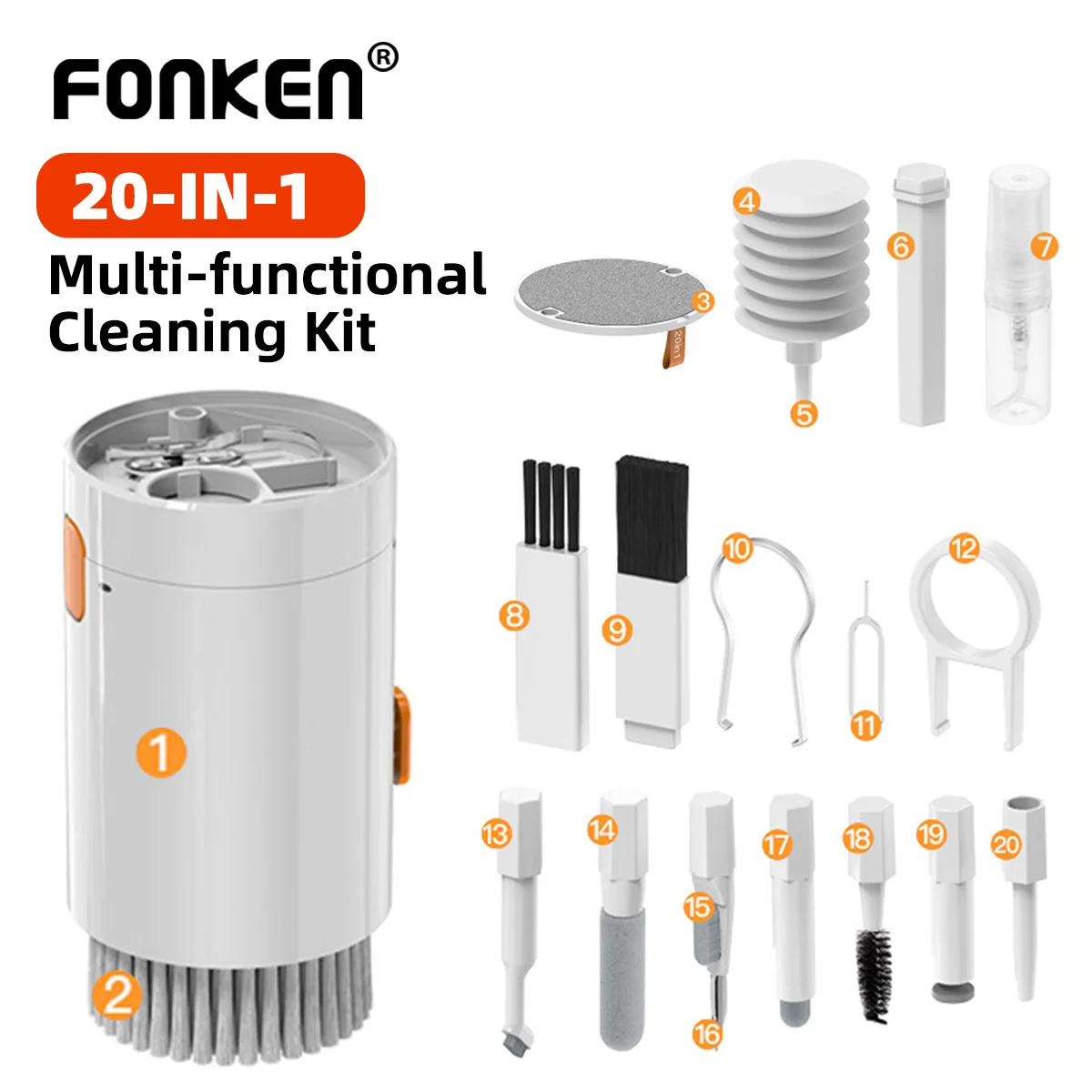 20 في 1 طقم تنظيف فرشاة تنظيف لوحة المفاتيح بلوتوث سماعة تنظيف القلم ل Airpods آيفون أدوات تنظيف Keycap مجتذب عدة